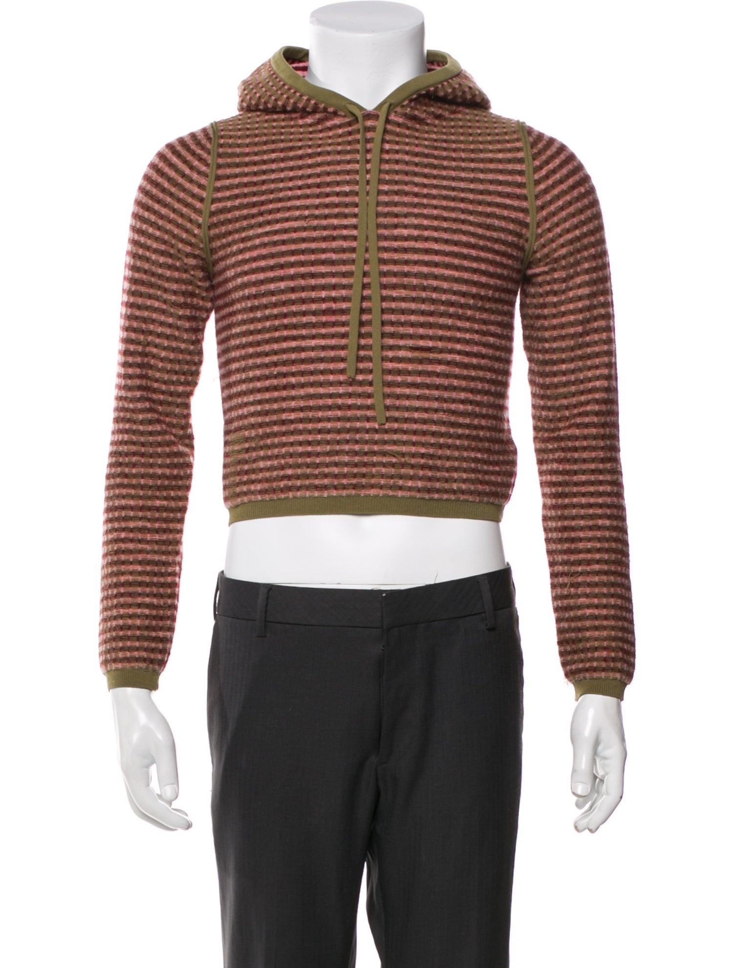 Eckhaus Latta Striped Turtleneck Polo Sweater
