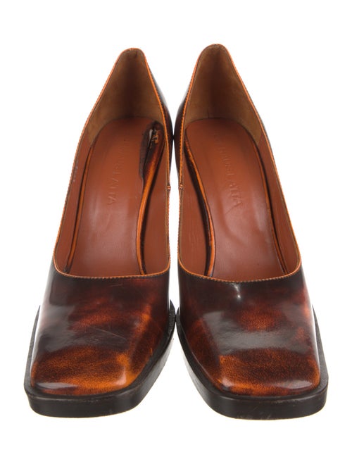 Eckhaus Latta Leather Animal Print Pumps