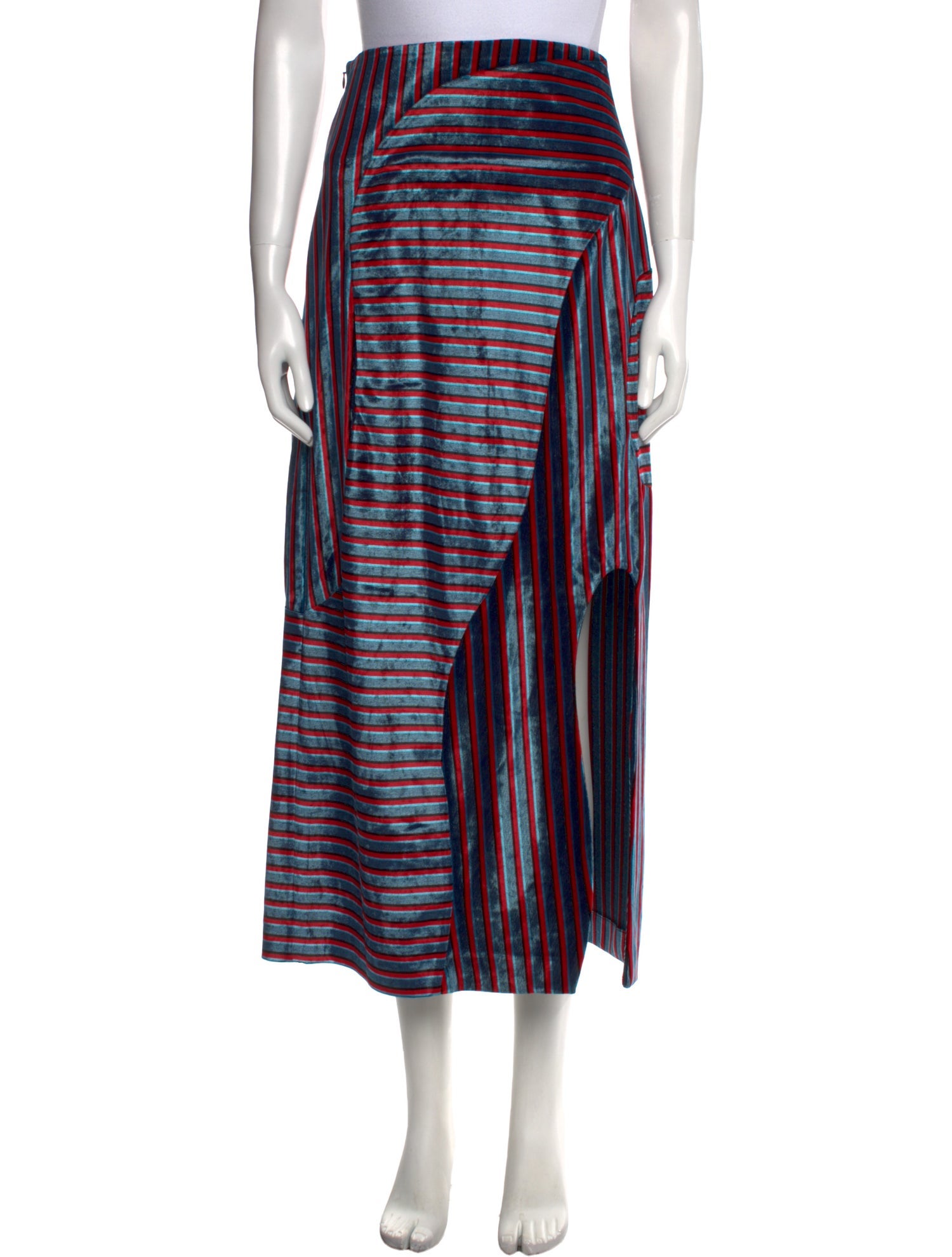 Eckhaus Latta Striped Midi Length Skirt