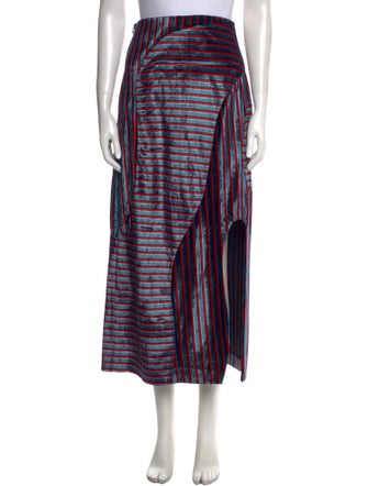 Eckhaus Latta Striped Midi Length Skirt