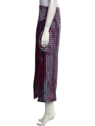 Eckhaus Latta Striped Midi Length Skirt