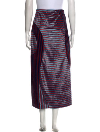 Eckhaus Latta Striped Midi Length Skirt