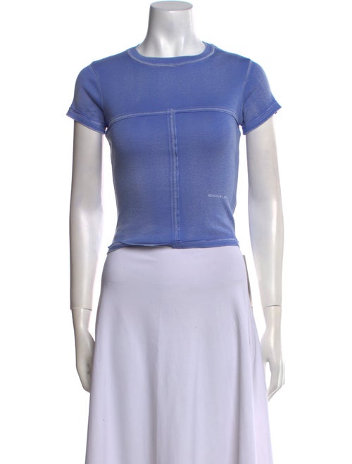 Eckhaus Latta Crew Neck Short Sleeve Crop Top