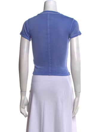 Eckhaus Latta Crew Neck Short Sleeve Crop Top