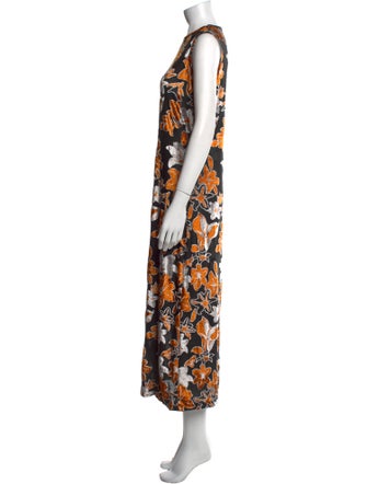 Eckhaus Latta Floral Print Long Dress