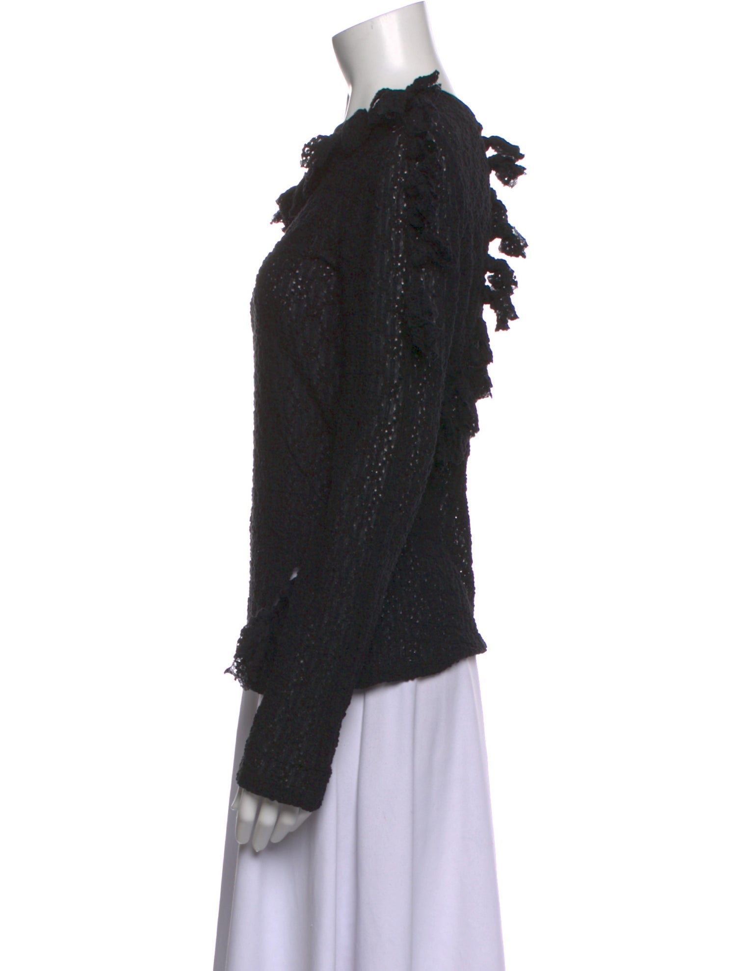 Eckhaus Latta Scoop Neck Long Sleeve Blouse w/ Tags