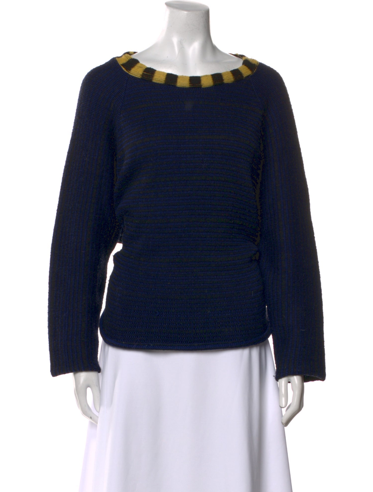 Eckhaus Latta Merino Wool Bateau Neckline Sweater