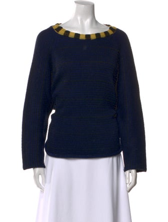 Eckhaus Latta Merino Wool Bateau Neckline Sweater