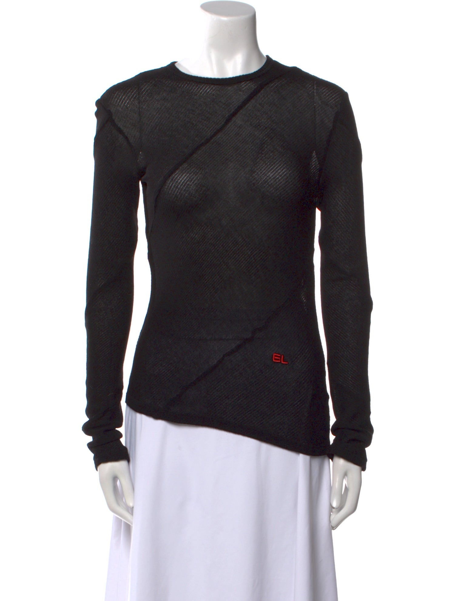 Eckhaus Latta Cowl Neck Long Sleeve Sweatshirt