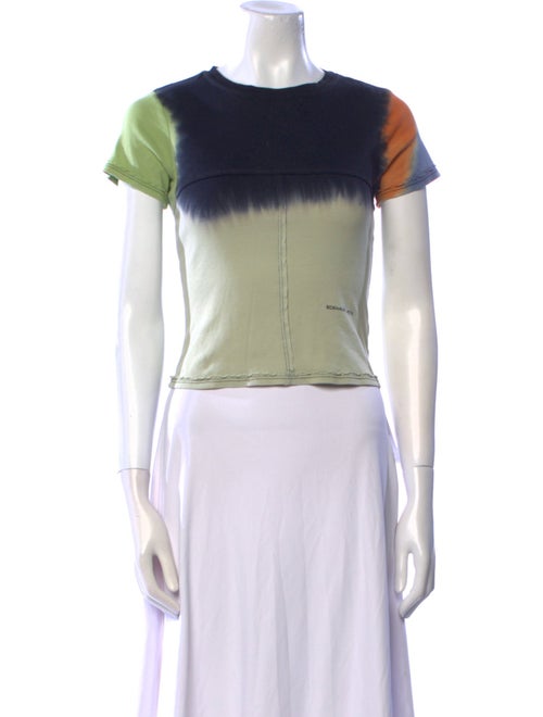 Eckhaus Latta Crew Neck Short Sleeve Crop Top