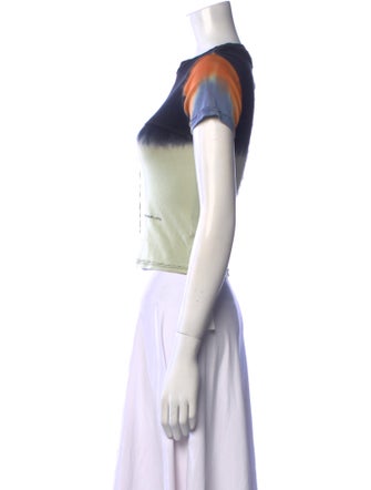 Eckhaus Latta Crew Neck Short Sleeve Crop Top