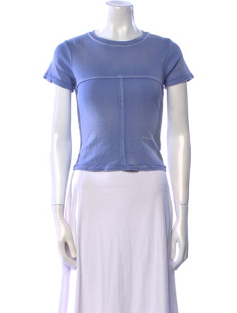 Eckhaus Latta Crew Neck Short Sleeve Crop Top