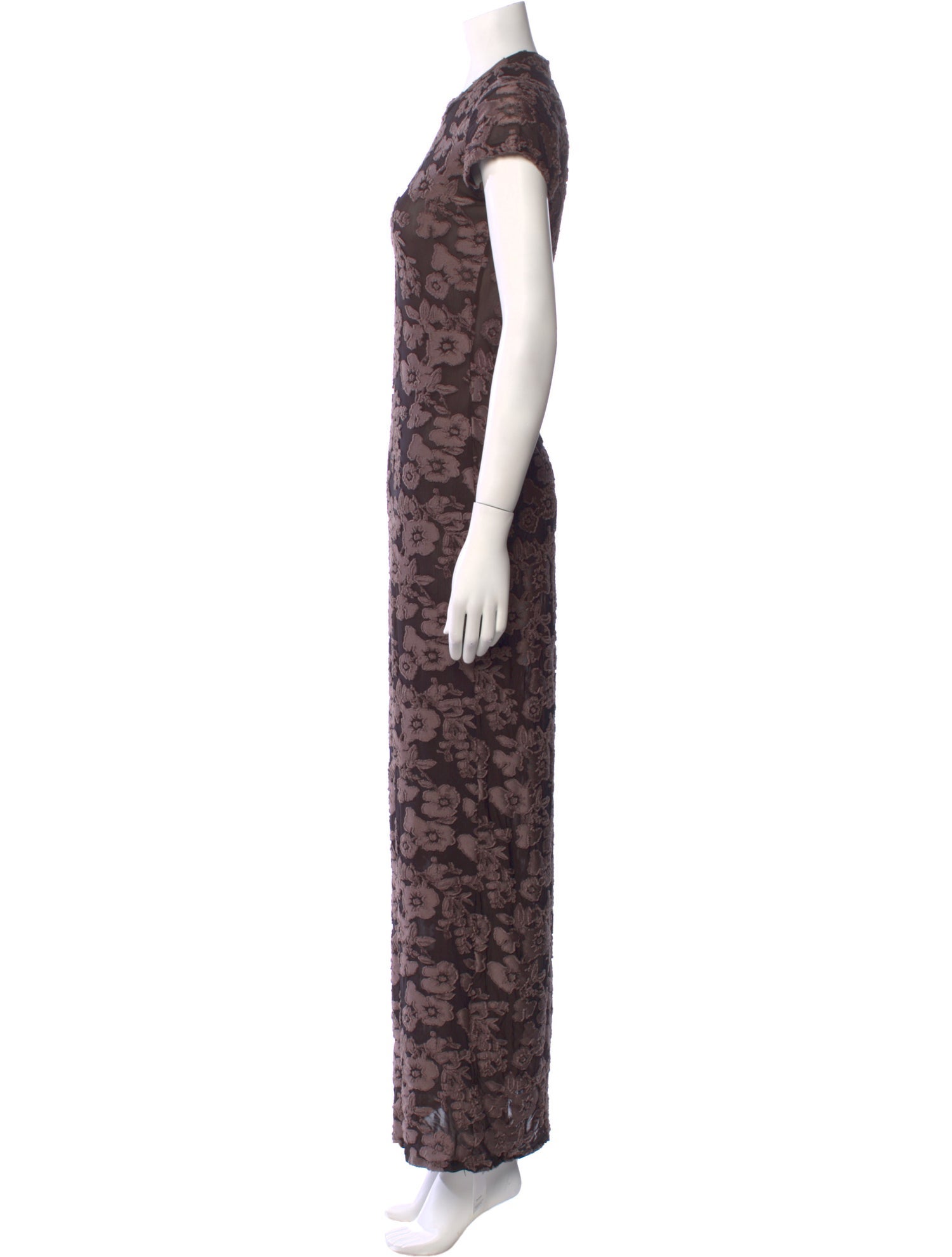 Eckhaus Latta Lace Pattern Long Dress