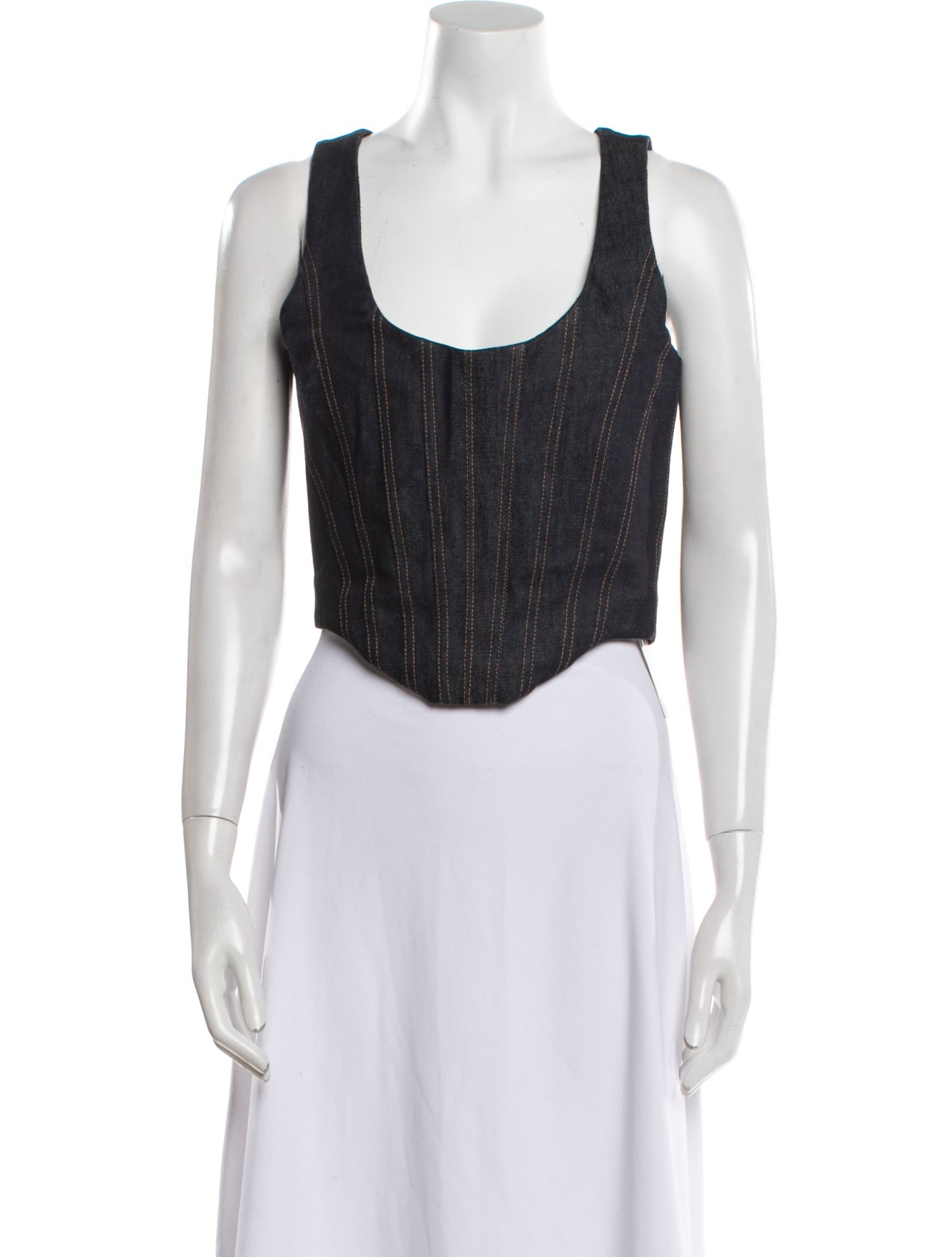 Eckhaus Latta Scoop Neck Sleeveless Crop Top w/ Tags