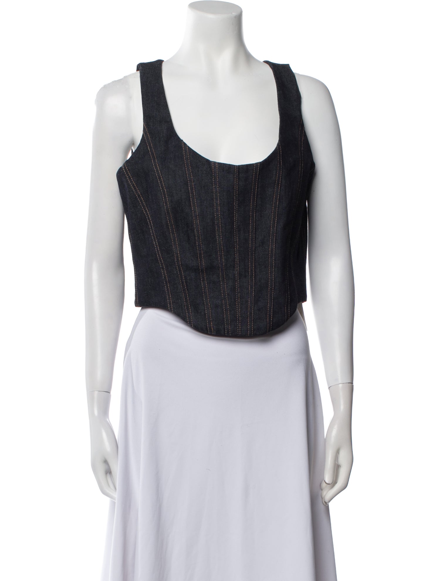 Eckhaus Latta Scoop Neck Sleeveless Crop Top w/ Tags
