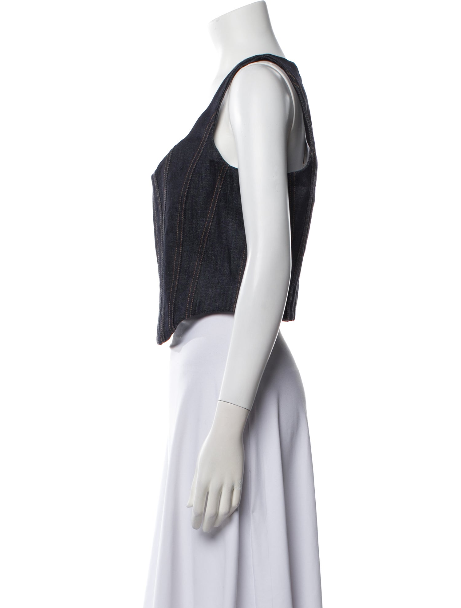 Eckhaus Latta Scoop Neck Sleeveless Crop Top w/ Tags