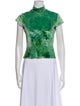 Eckhaus Latta Printed Mock Neck Crop Top