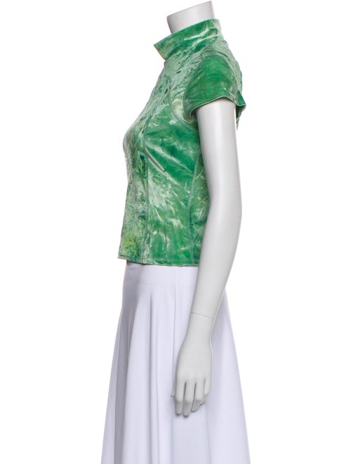 Eckhaus Latta Printed Mock Neck Crop Top