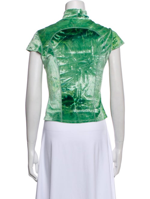 Eckhaus Latta Printed Mock Neck Crop Top
