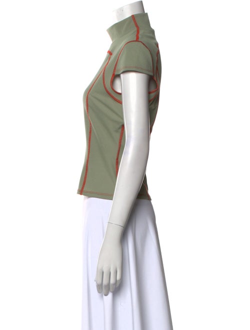 Eckhaus Latta Striped Mock Neck Top