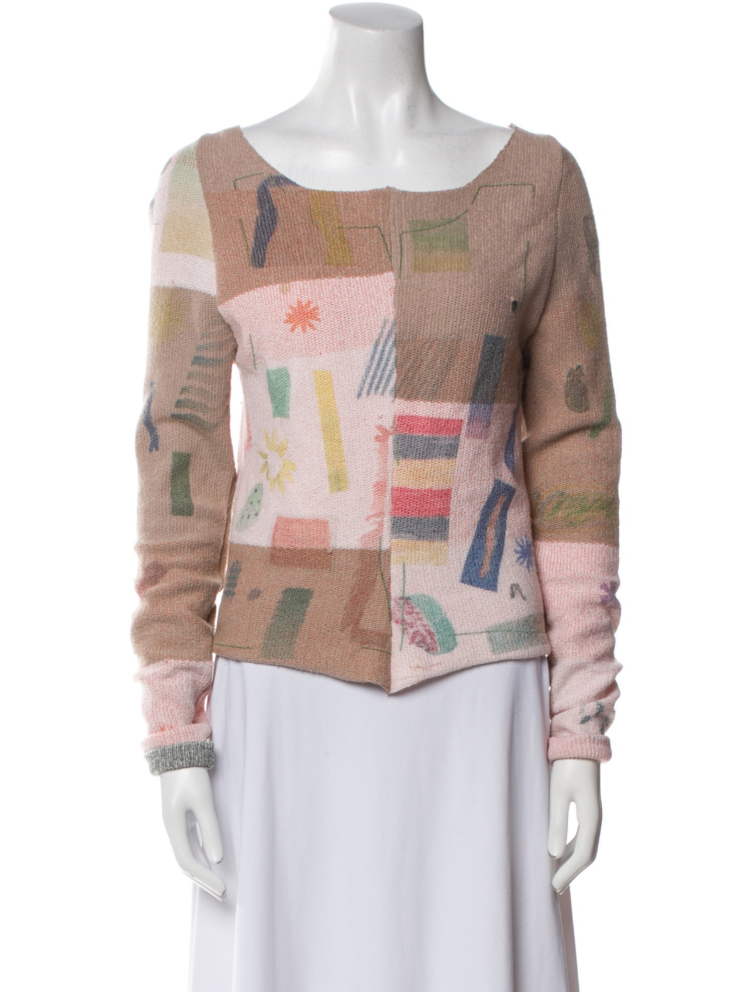 Eckhaus Latta Printed Bateau Neckline Sweatshirt