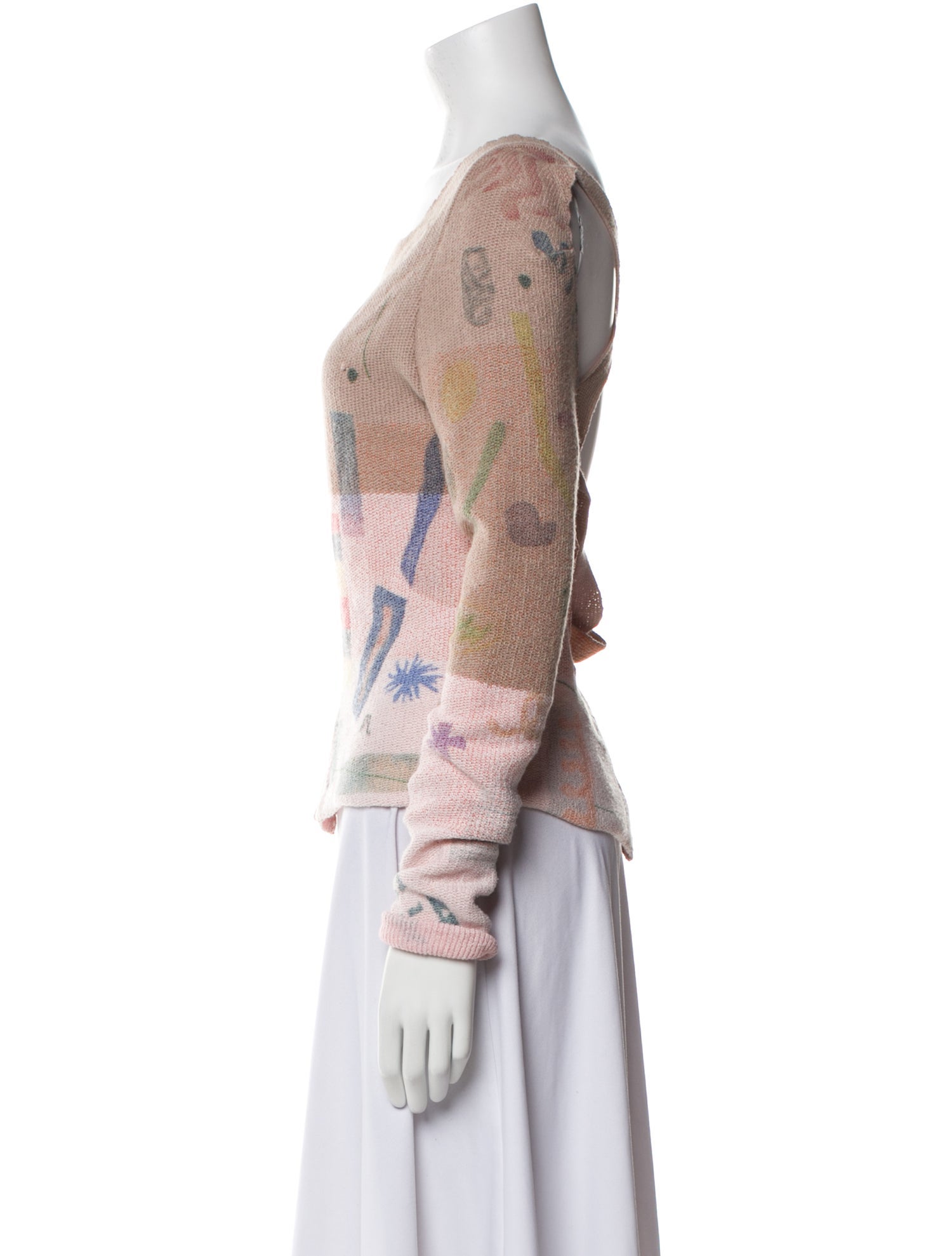 Eckhaus Latta Printed Bateau Neckline Sweatshirt