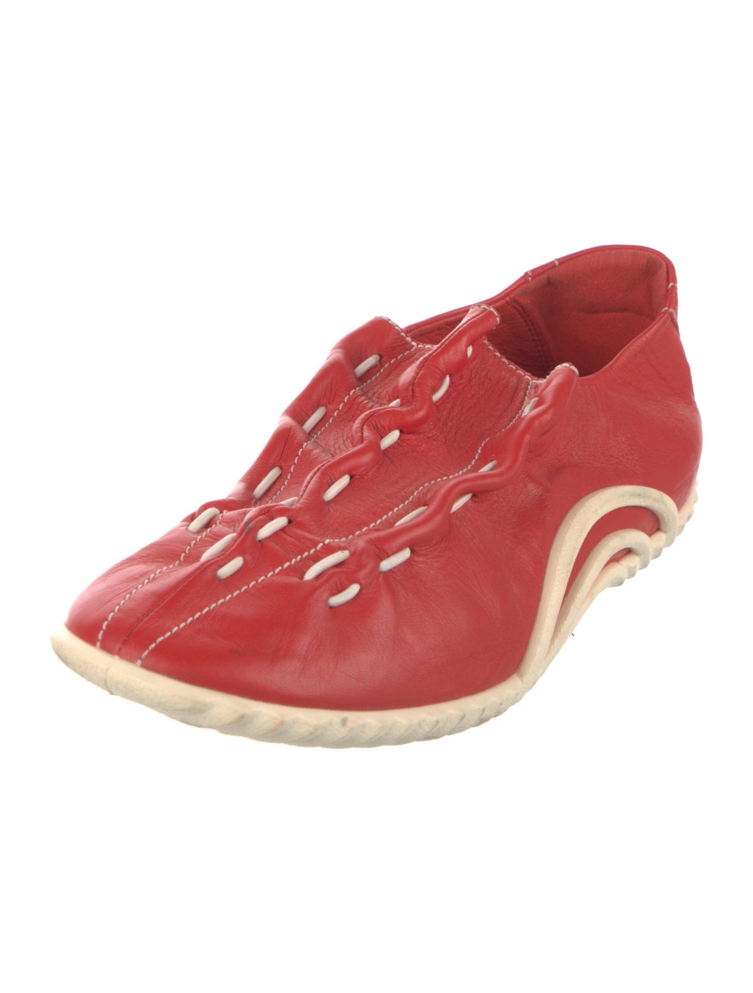 Eckhaus Latta Leather Striped Sneakers