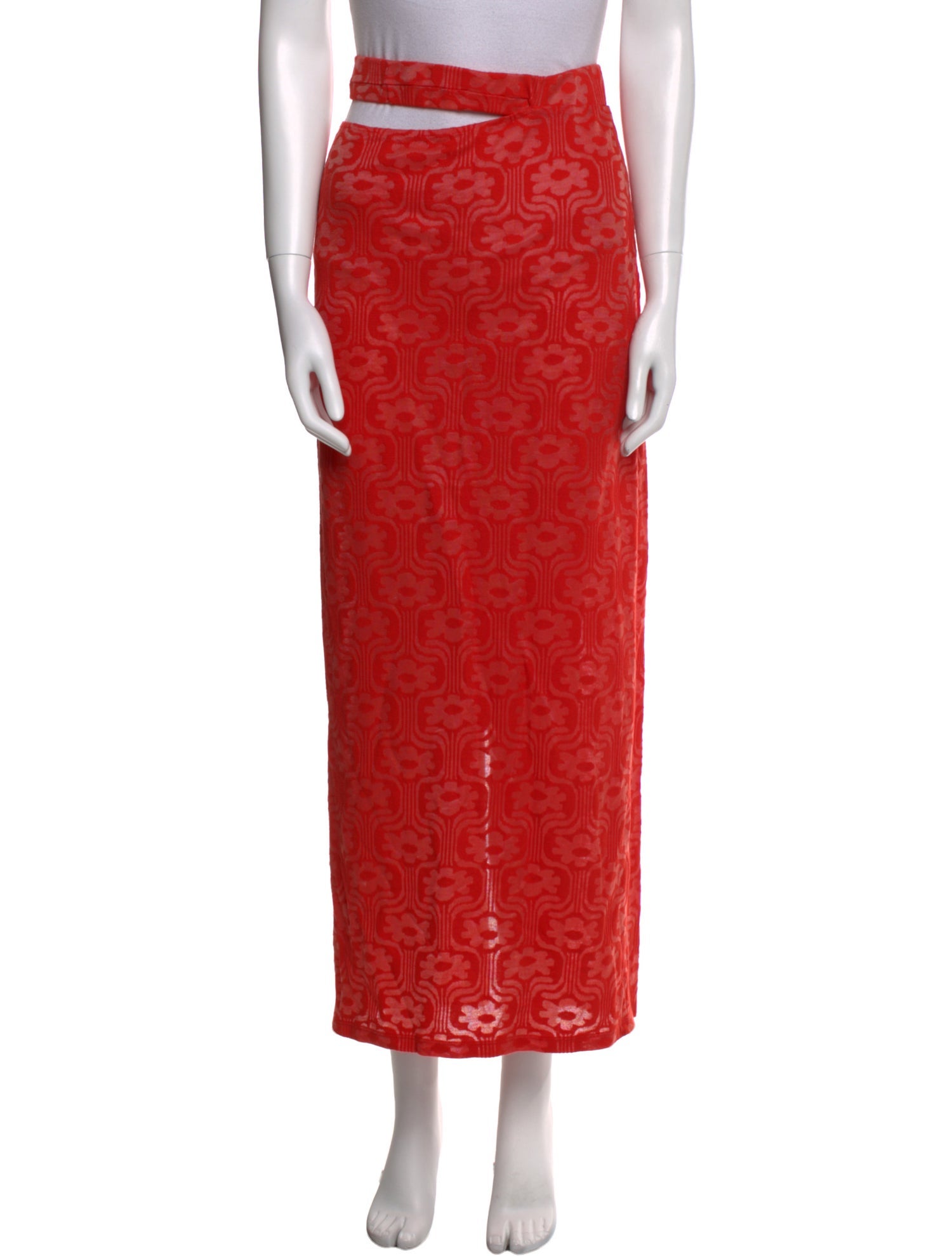 Eckhaus Latta Lace Pattern Midi Length Skirt