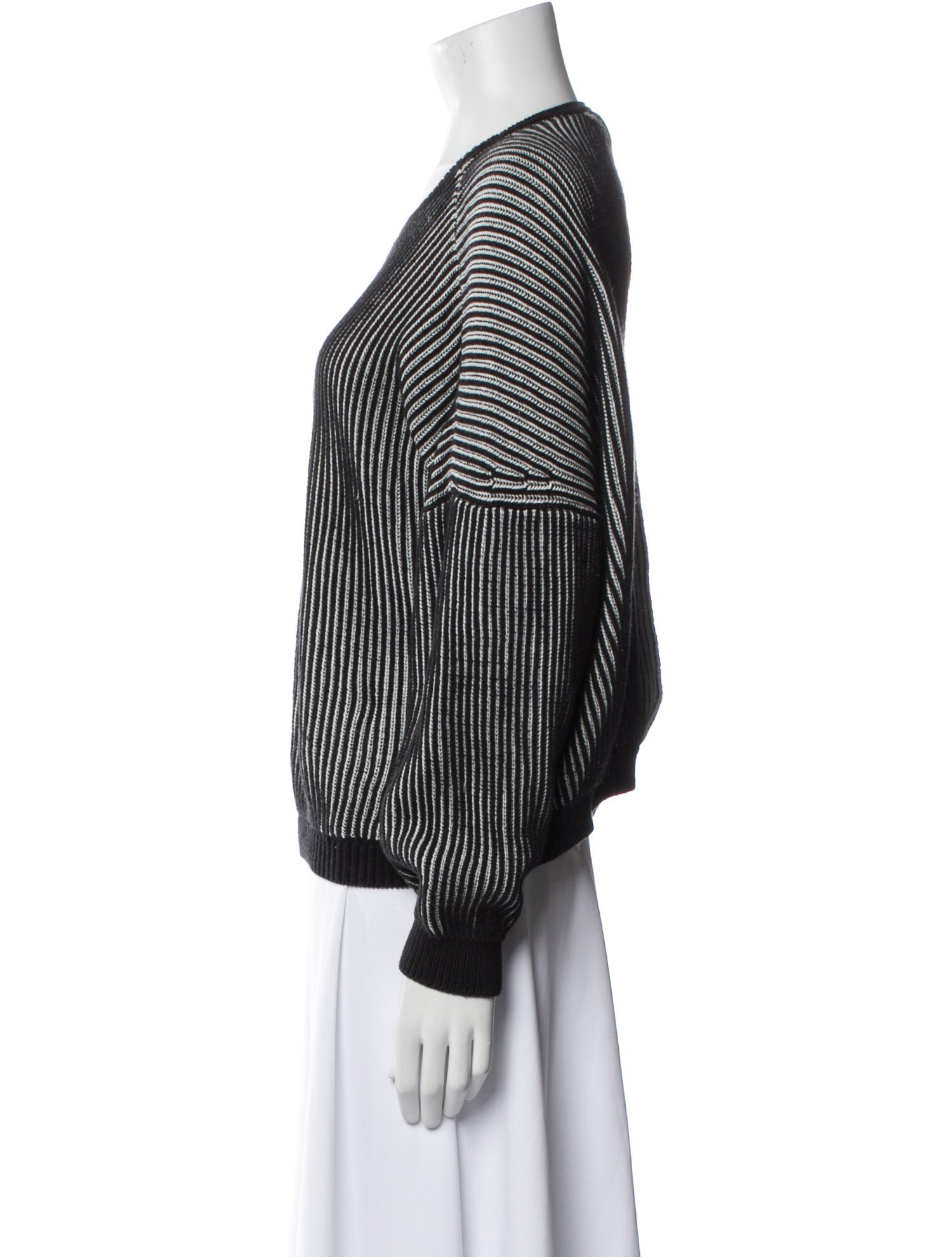 Eckhaus Latta Striped Scoop Neck Sweater