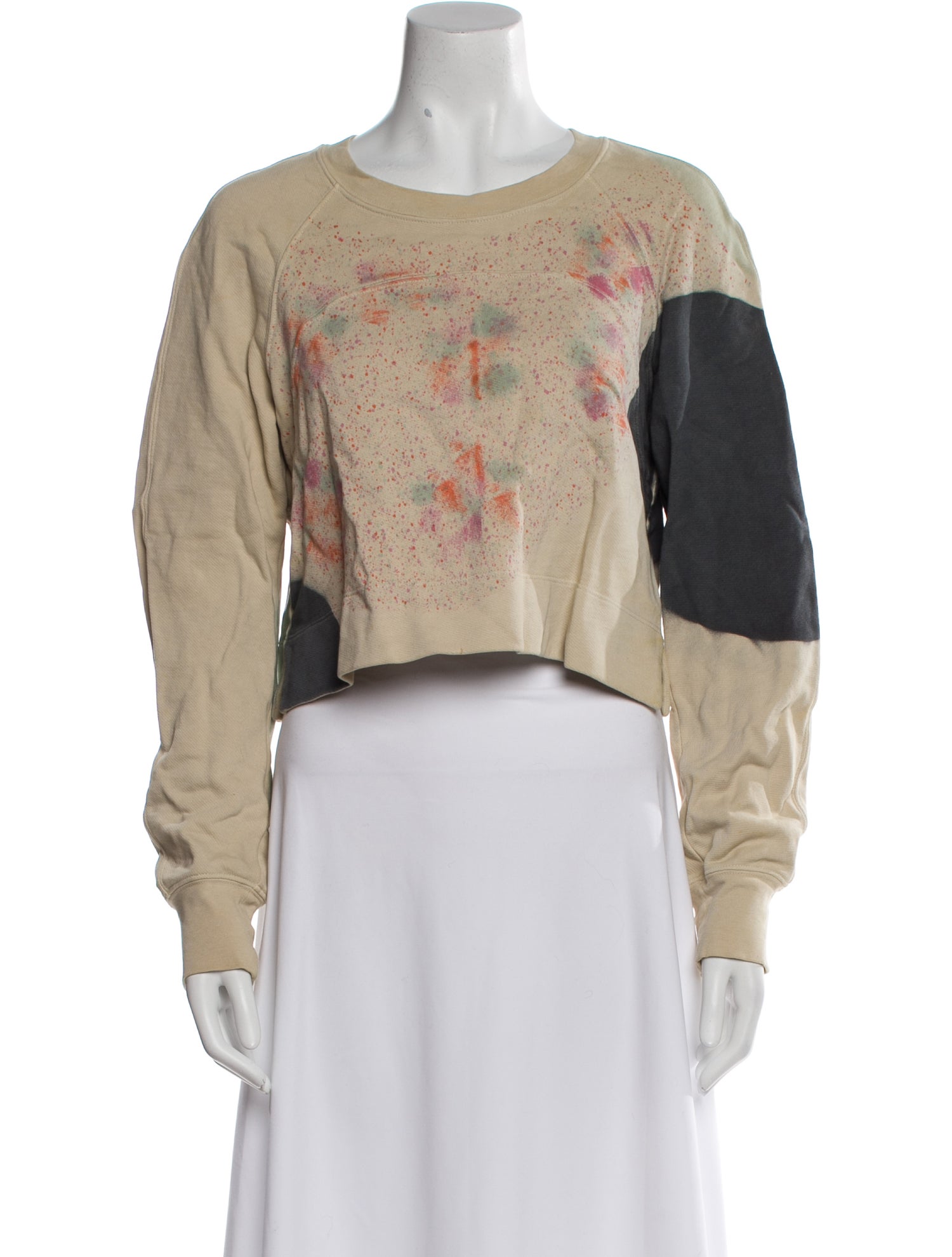 Eckhaus Latta Graphic Print Bateau Neckline Sweatshirt