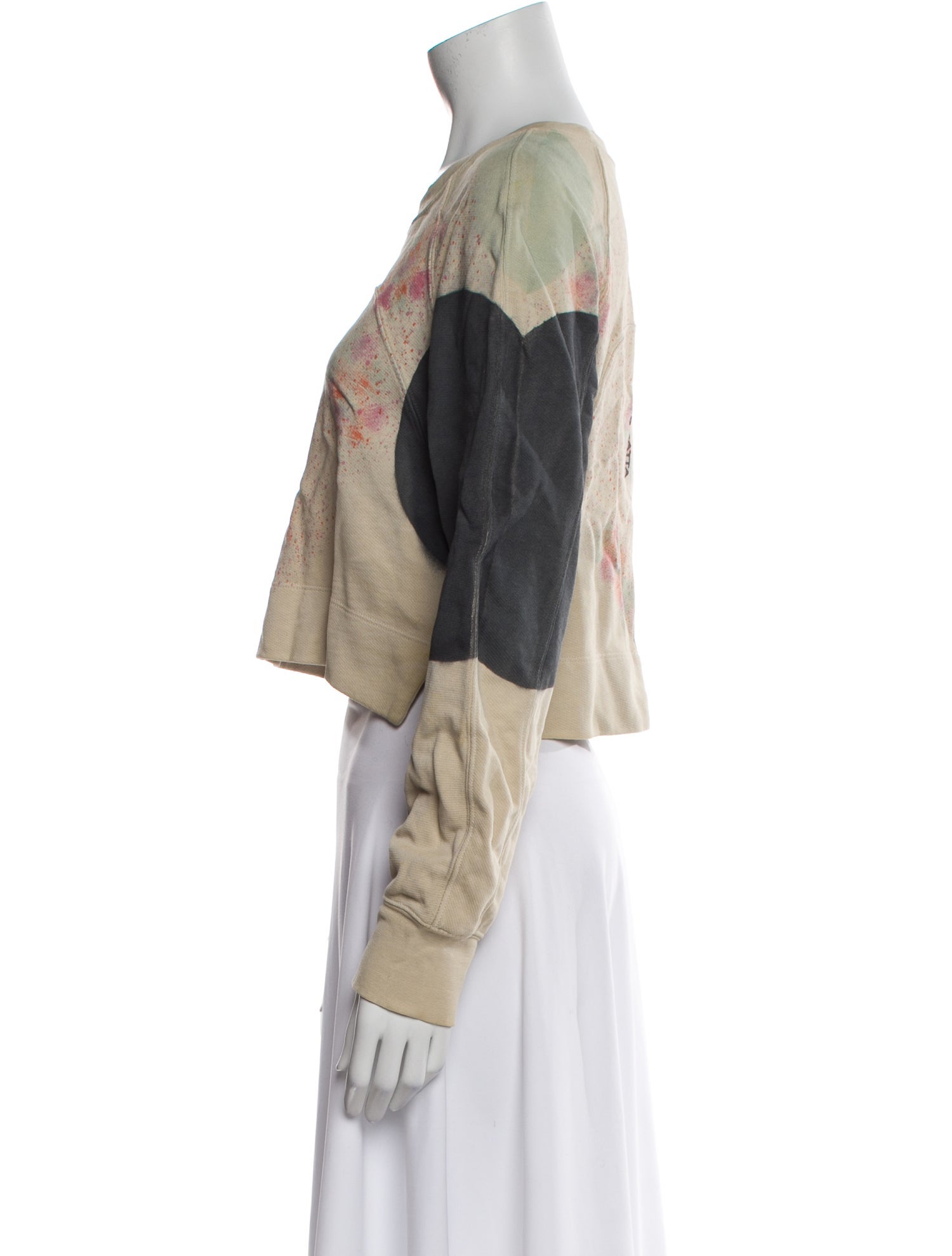 Eckhaus Latta Graphic Print Bateau Neckline Sweatshirt