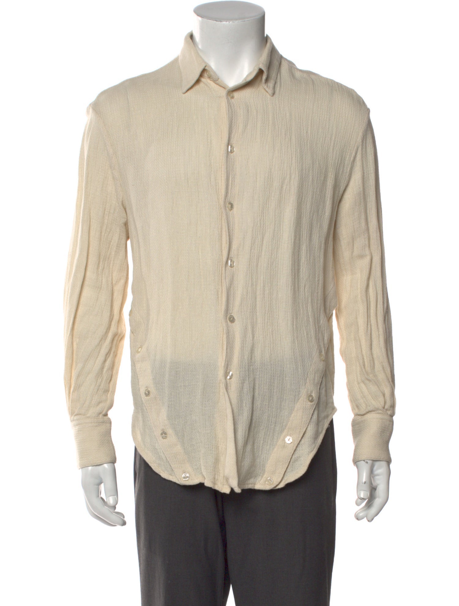 Eckhaus Latta Collar Long Sleeve Cardigan