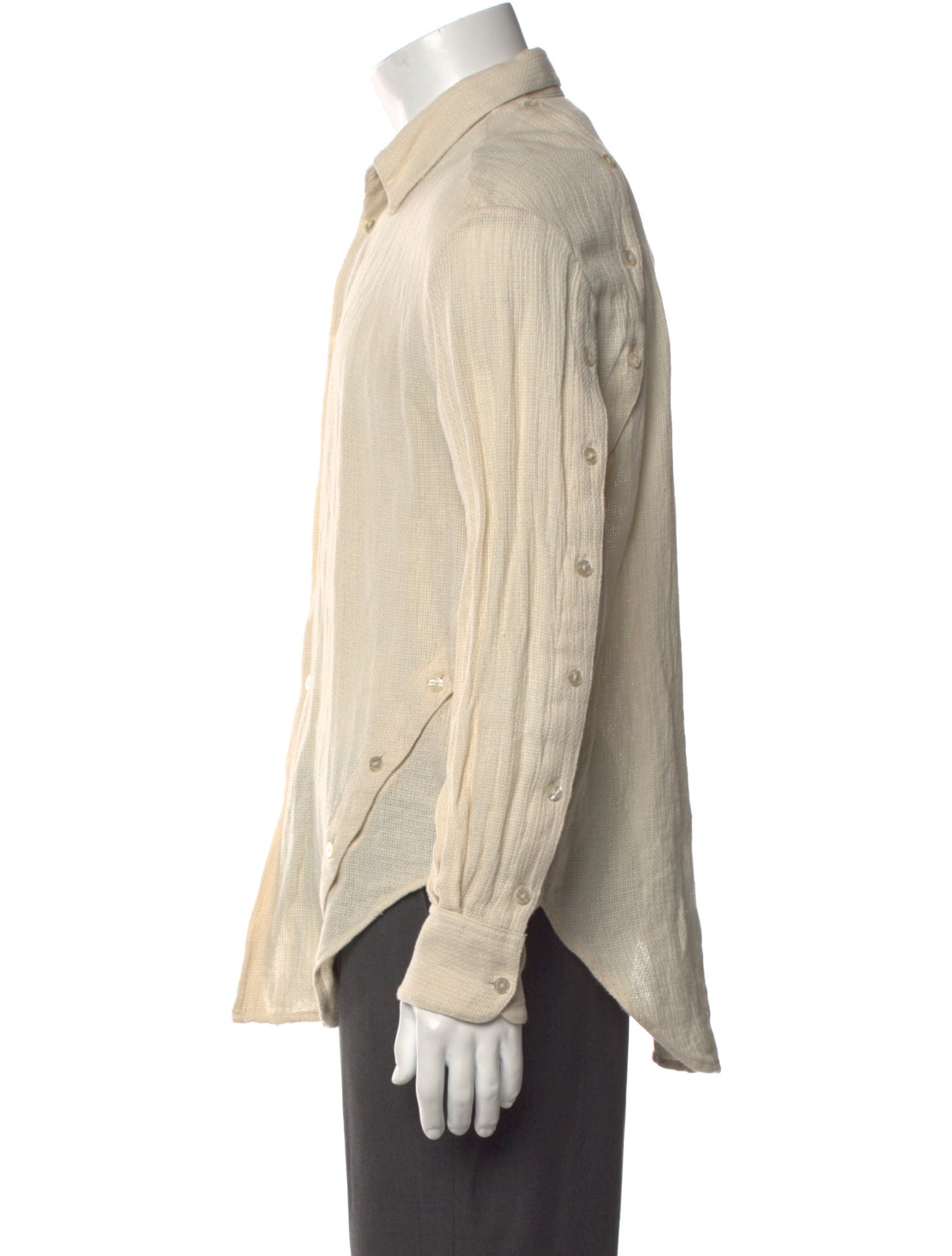 Eckhaus Latta Collar Long Sleeve Cardigan