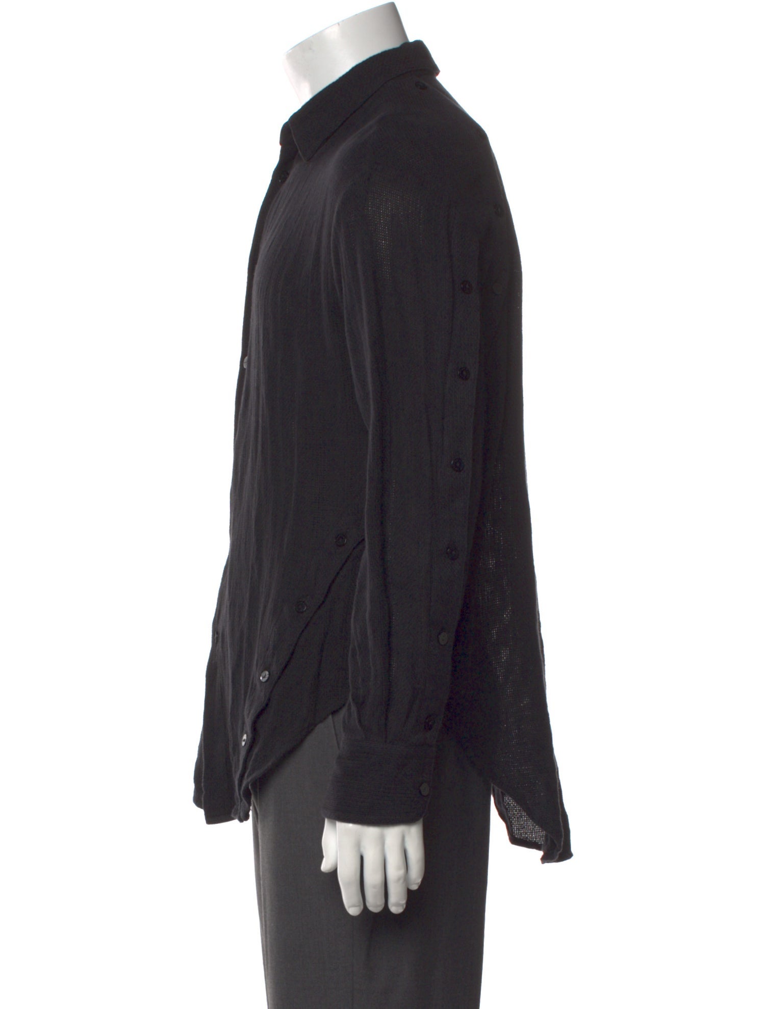 Eckhaus Latta Collar Long Sleeve Cardigan