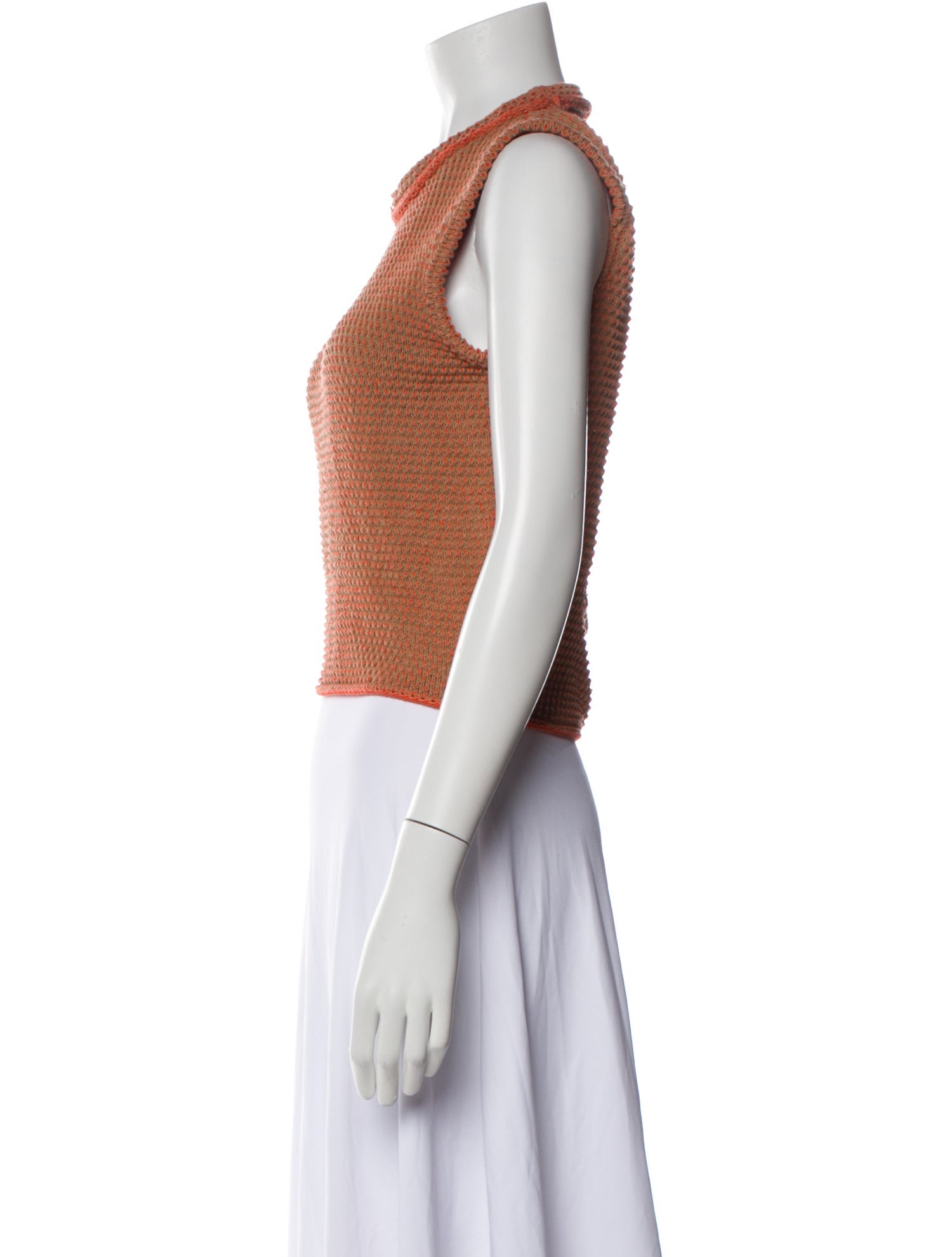 Eckhaus Latta Crew Neck Sleeveless Crop Top