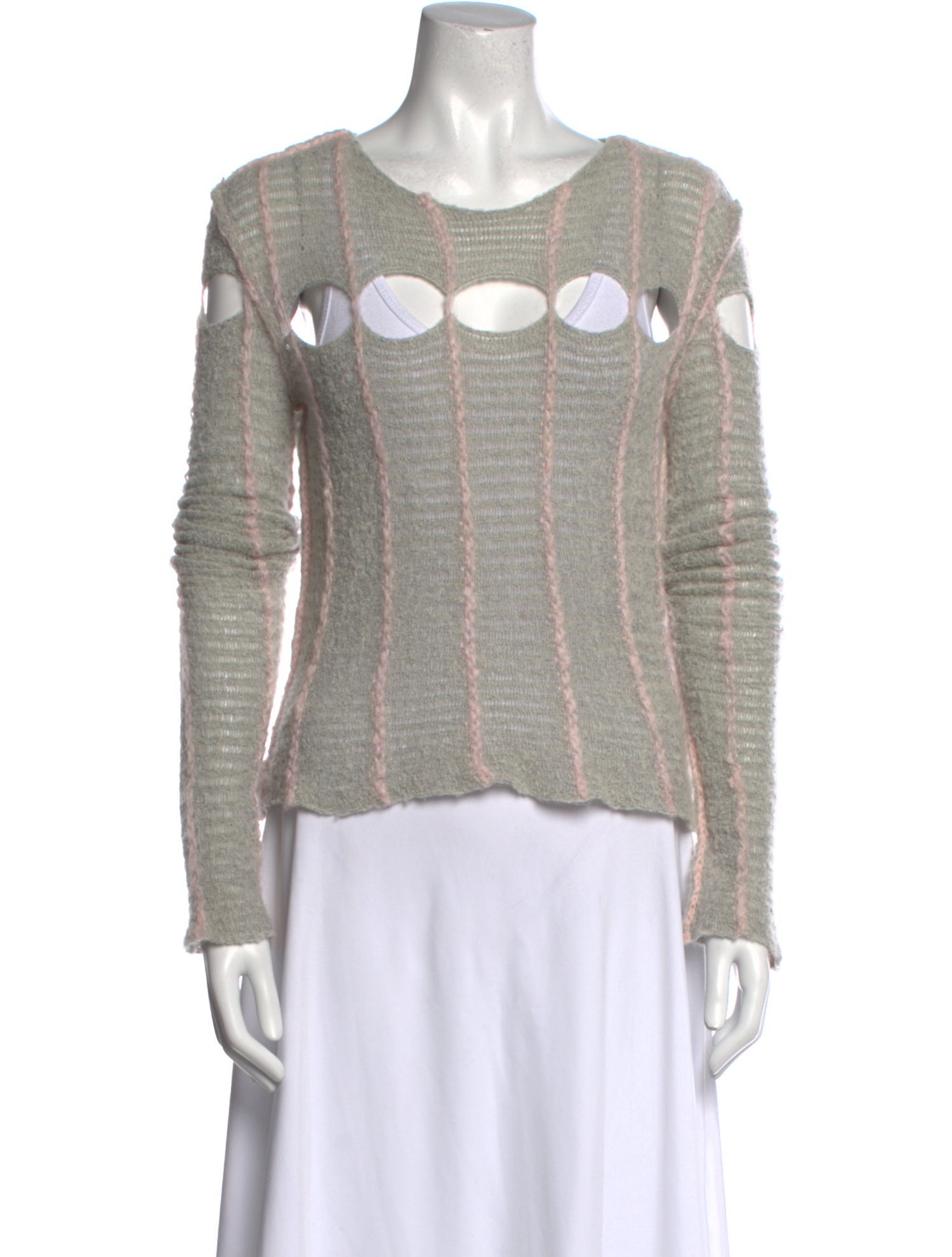 Eckhaus Latta Striped Crew Neck Sweater
