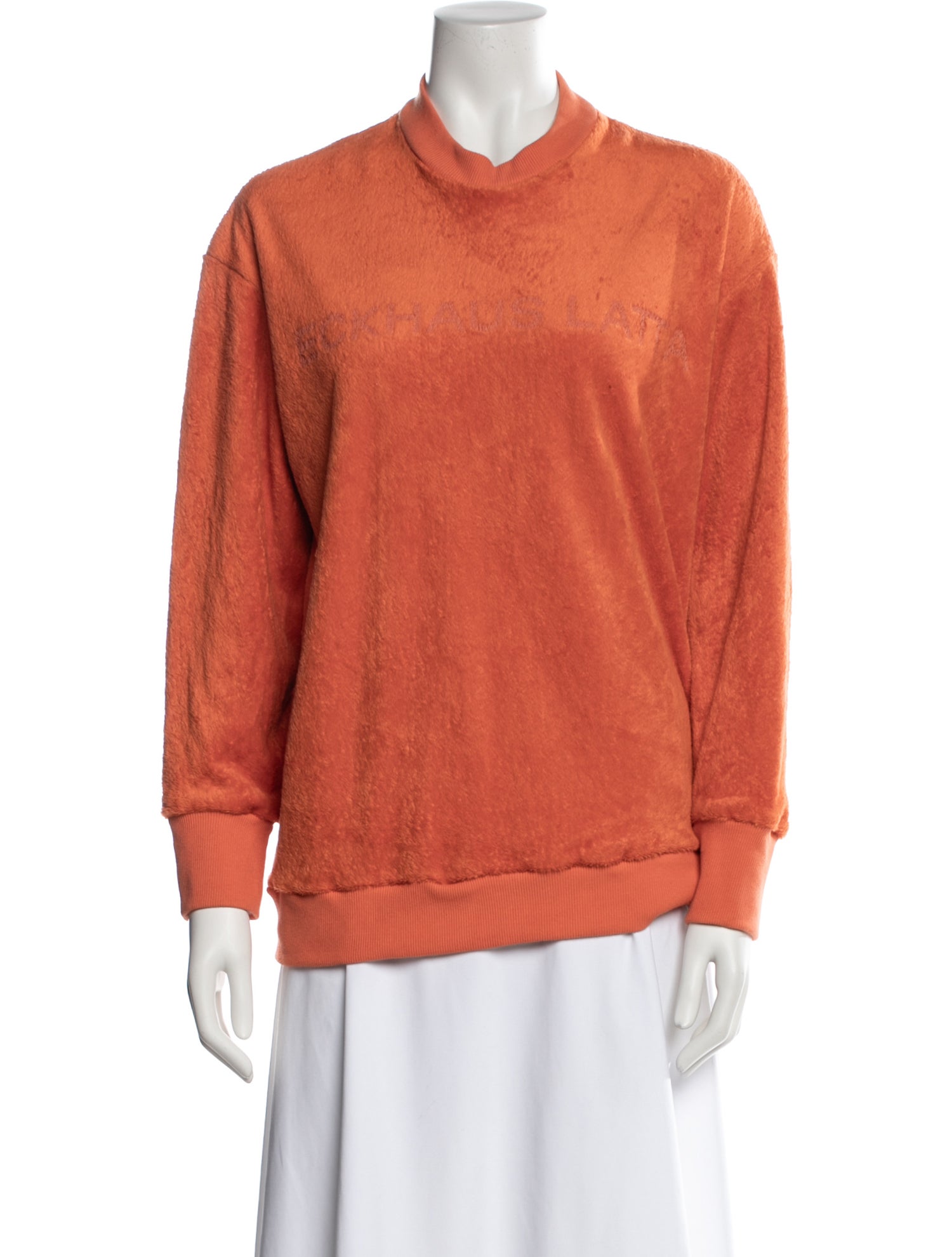 Eckhaus Latta Mock Neck Long Sleeve Sweatshirt
