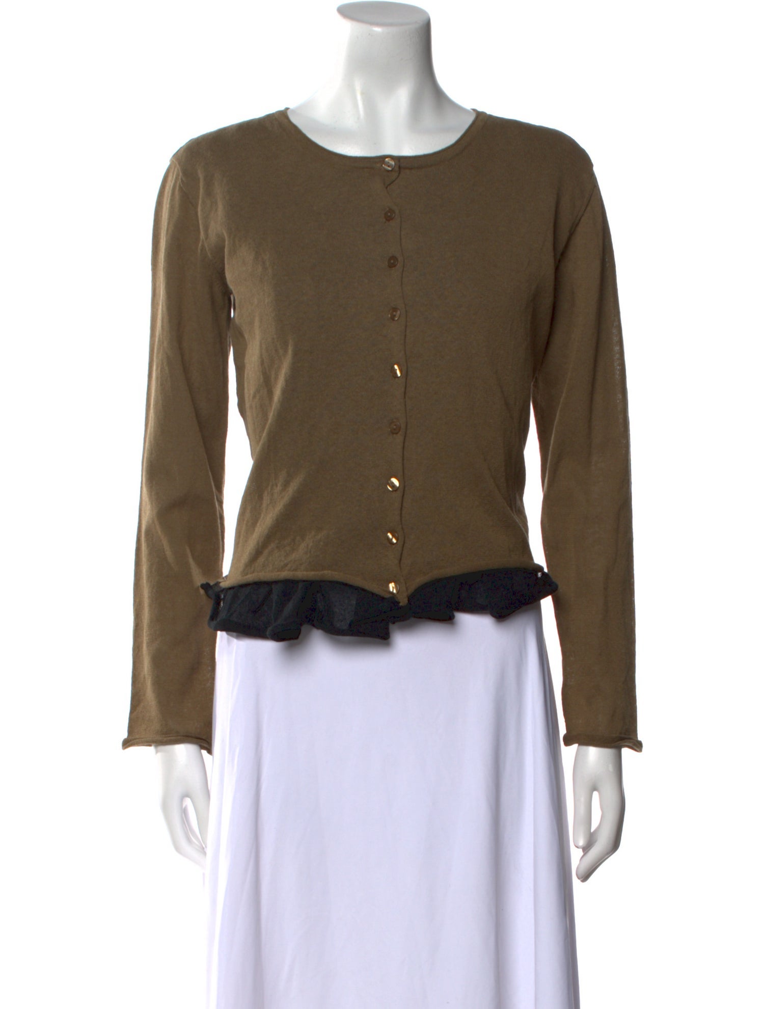 Eckhaus Latta Scoop Neck Long Sleeve Crop Top w/ Tags