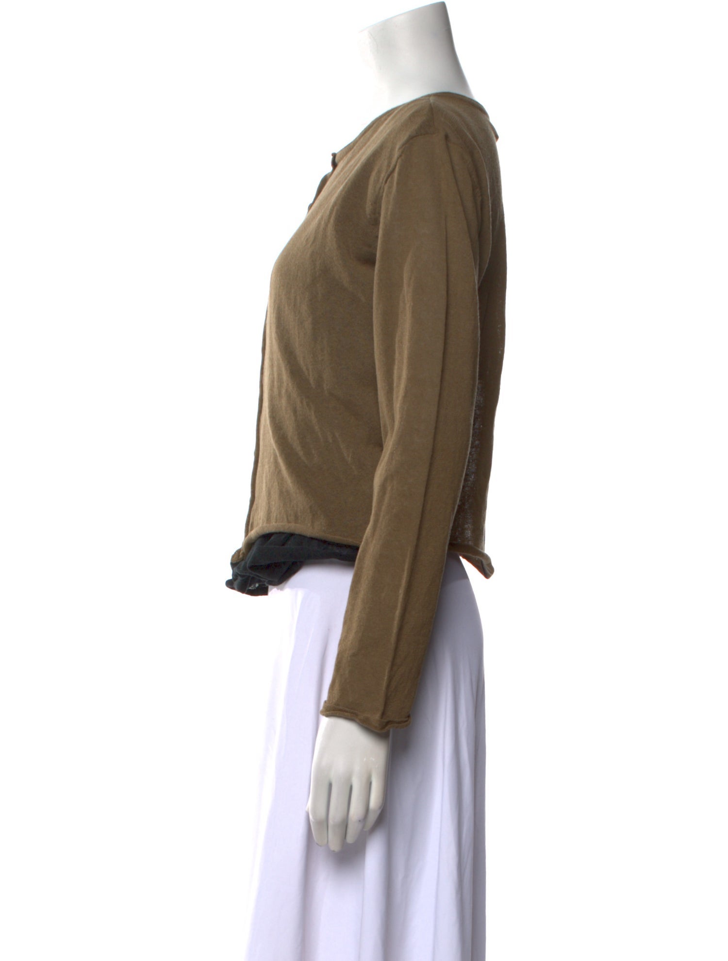 Eckhaus Latta Scoop Neck Long Sleeve Crop Top w/ Tags