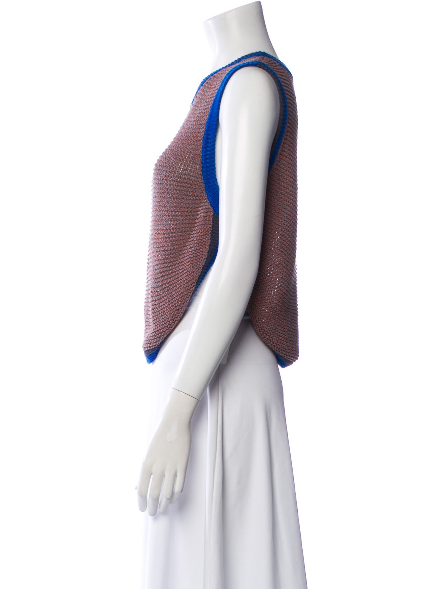 Eckhaus Latta Colorblock Pattern Scoop Neck Sweater