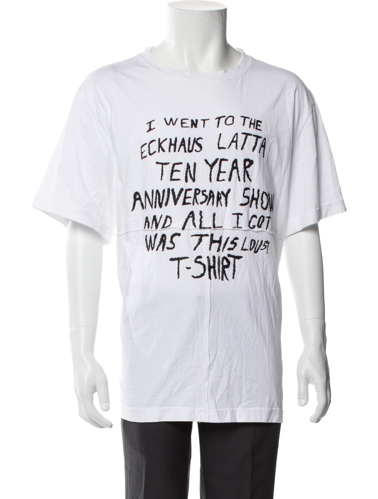 Eckhaus Latta Graphic Print Crew Neck T-Shirt