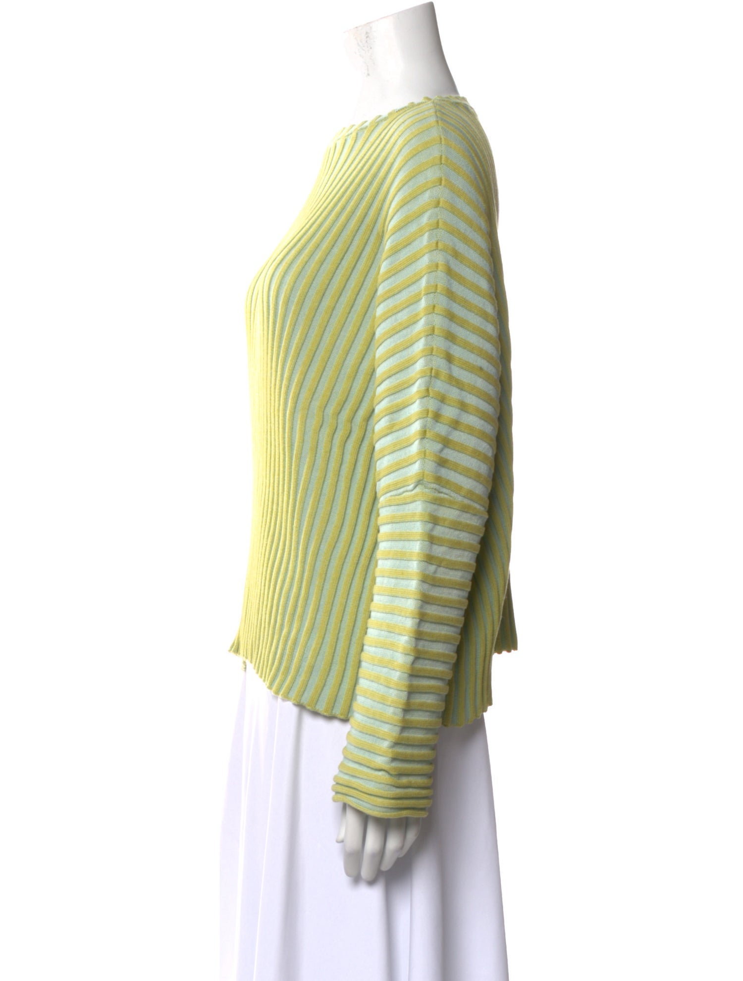 Eckhaus Latta Striped Bateau Neckline Top