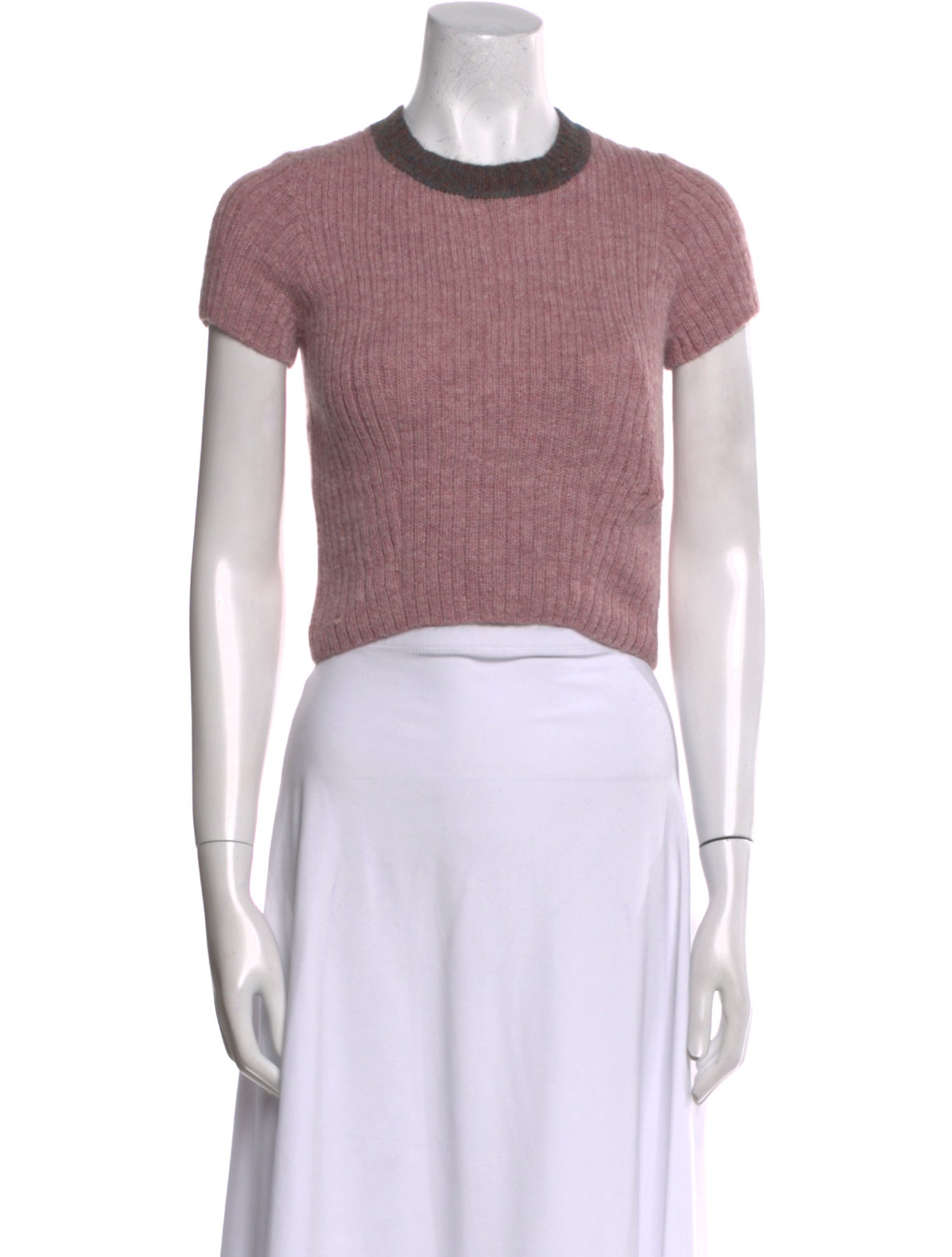 Eckhaus Latta Alpaca Crew Neck Crop Top