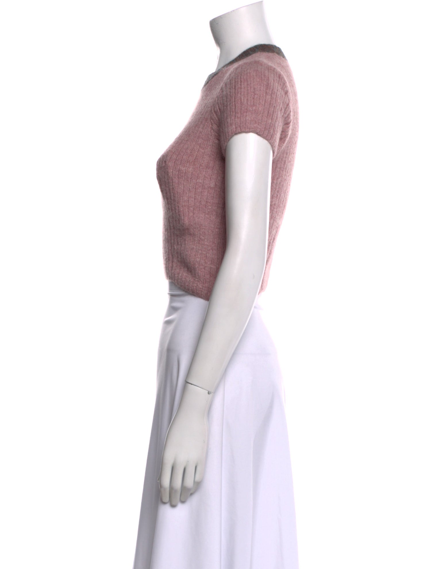 Eckhaus Latta Alpaca Crew Neck Crop Top