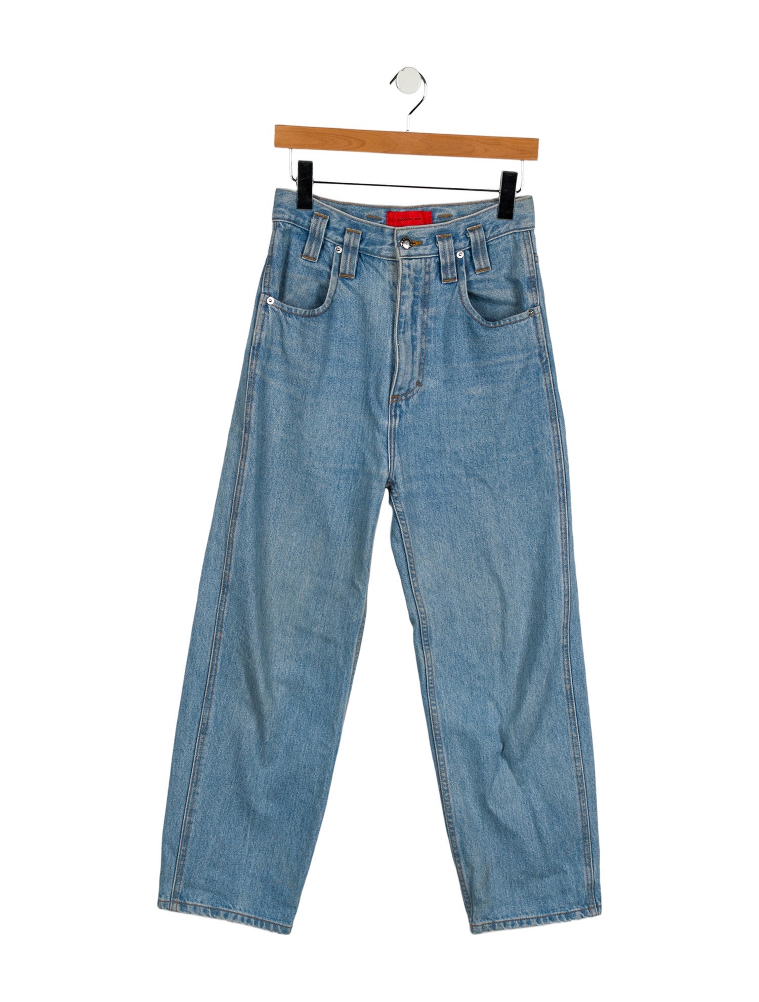Eckhaus Latta High-Rise Wide Leg Jeans