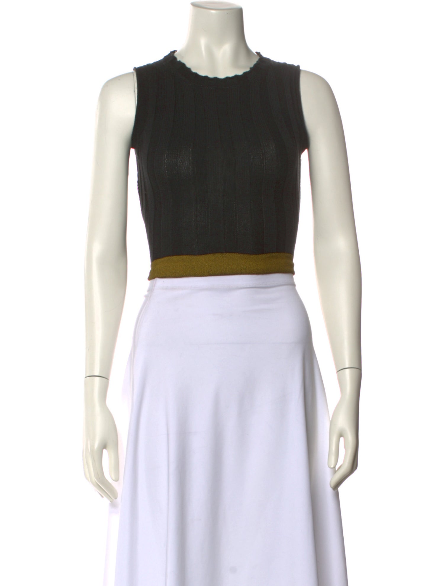 Eckhaus Latta Colorblock Pattern Crew Neck Sweater