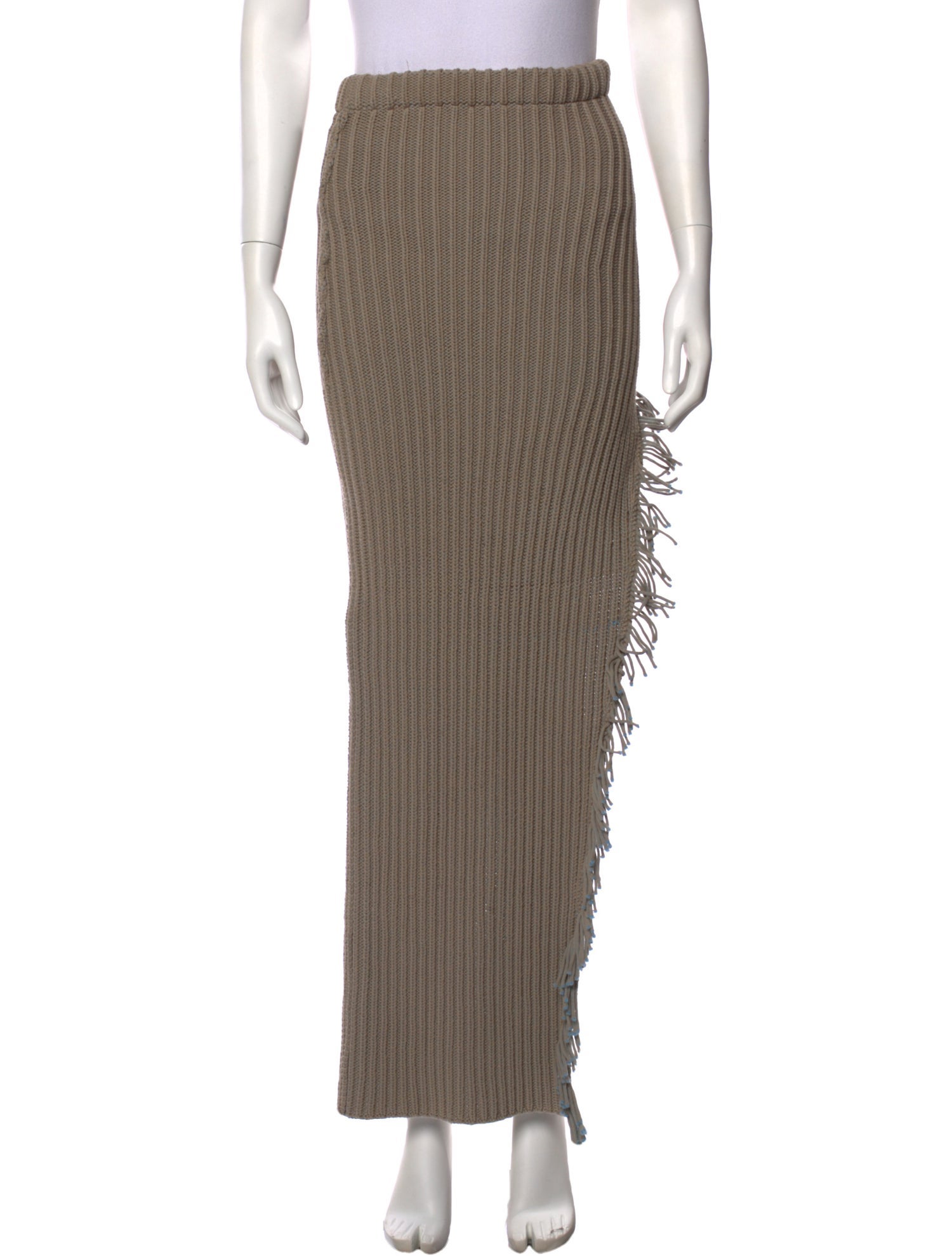 Eckhaus Latta Fringe Trim Accent Long Skirt