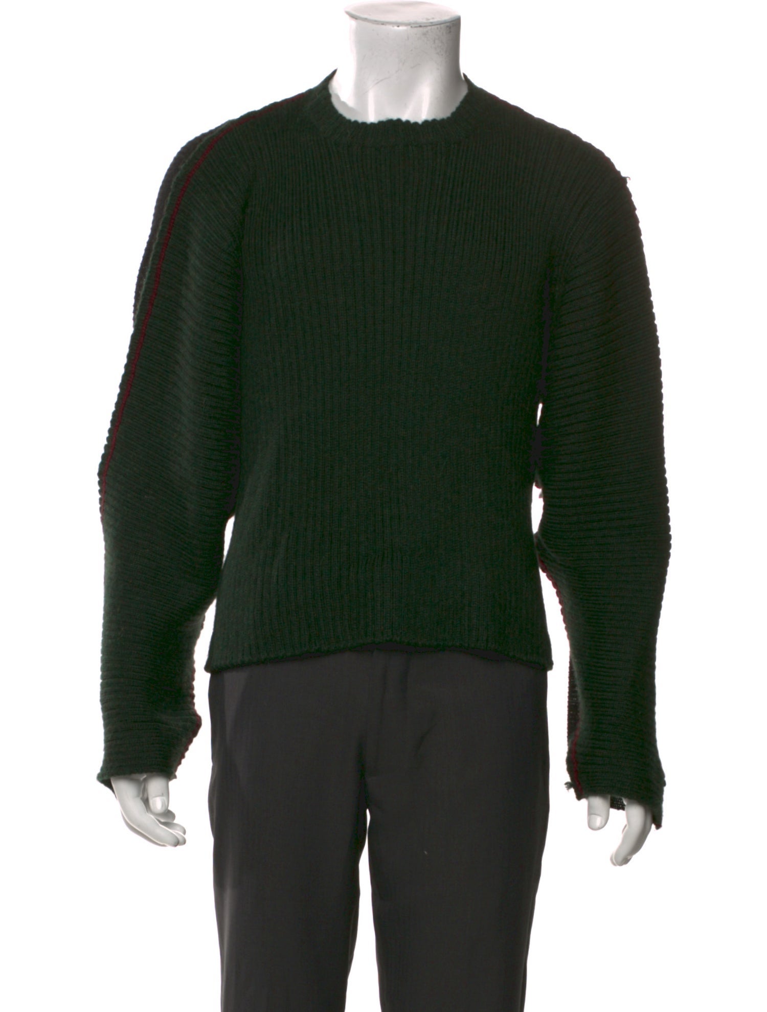Eckhaus Latta Baby Alpaca Crew Neck Polo Sweater
