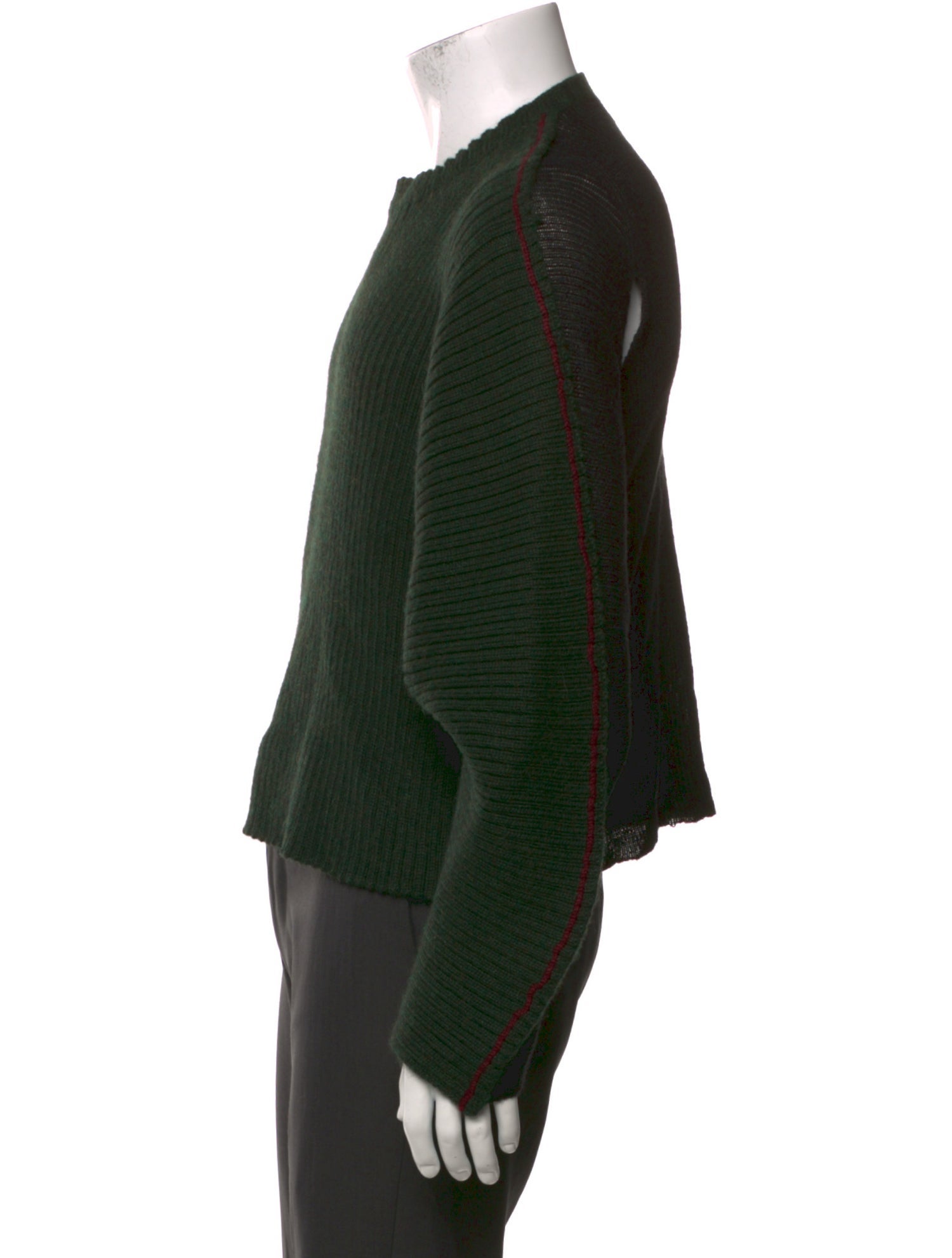 Eckhaus Latta Baby Alpaca Crew Neck Polo Sweater