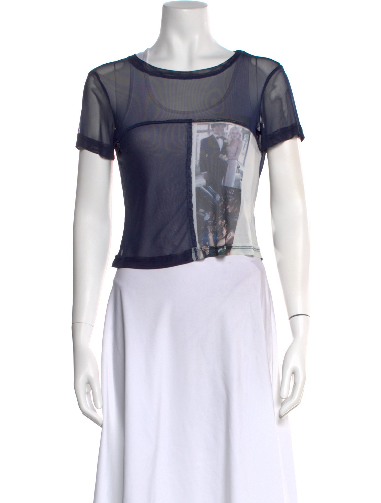 Eckhaus Latta Printed Scoop Neck T-Shirt w/ Tags